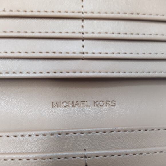 Michael Kors Reed Camel Multicolor Leather Credit Card Bifold Wallet - NWT $298 - Picture 12 of 16